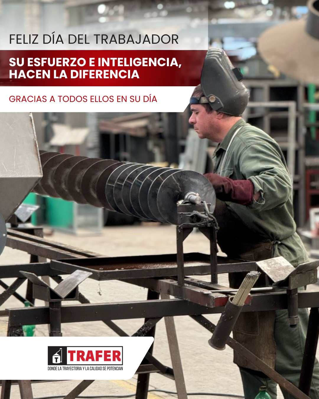 Trafer les desea feliz día del trabajador